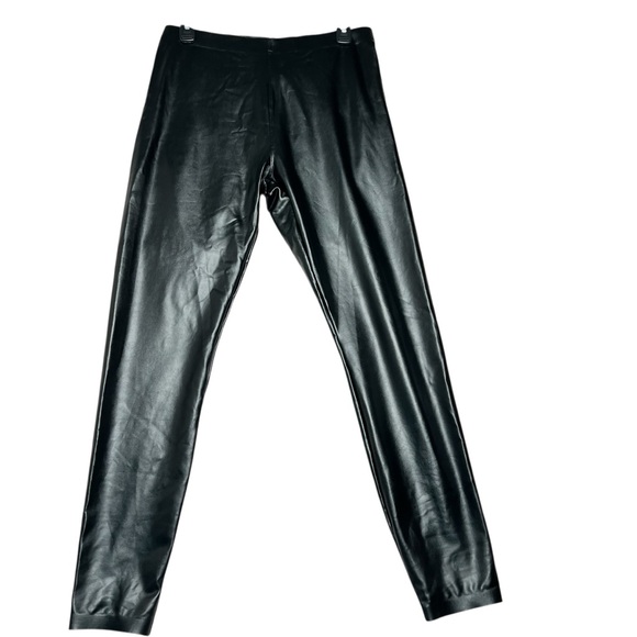 NWT Hue Sleek Effects Second Skin Leggings Women's Large Pull-On Stretch Black - Picture 1 of 10